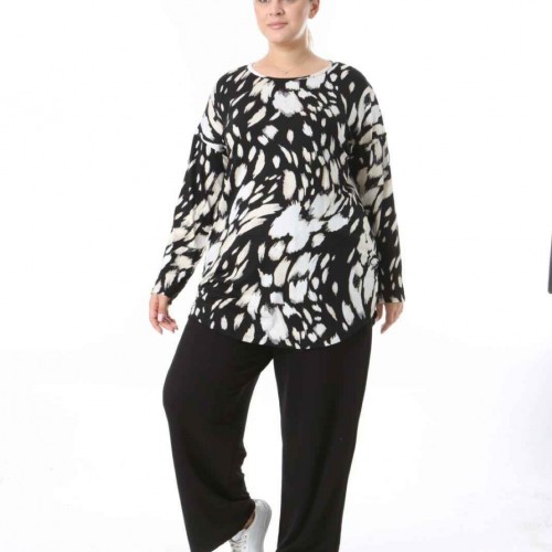 212463 TOPTAN DESENLİ BLUZ toptan bayan giyim