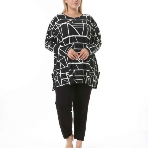 212482 TOPTAN DESENLİ BLUZ toptan bayan giyim