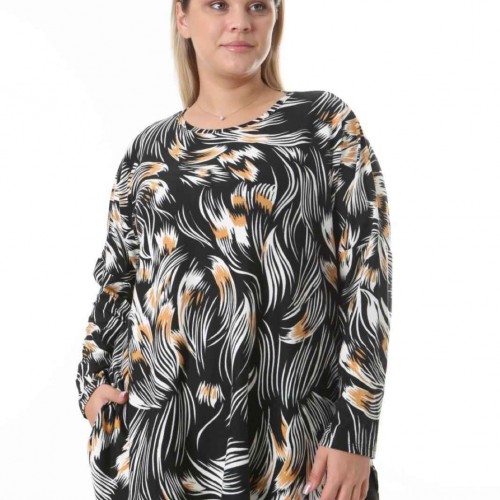 212486 TOPTAN DESENLİ BLUZ toptan bayan giyim