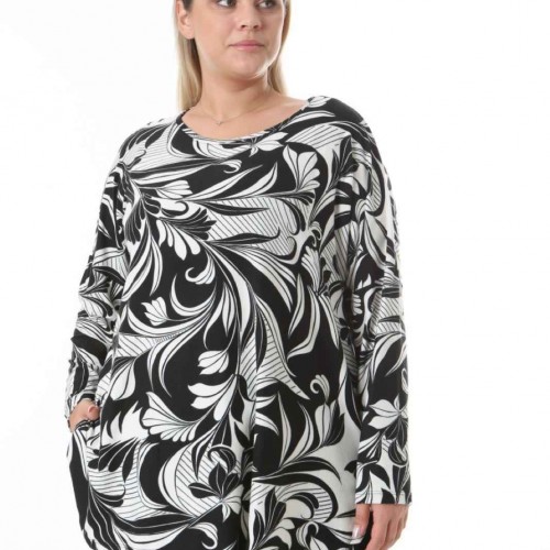 212490 TOPTAN DESENLİ BLUZ toptan bayan giyim