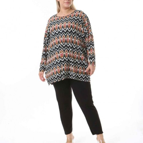 212495 TOPTAN DESENLİ BLUZ toptan bayan giyim