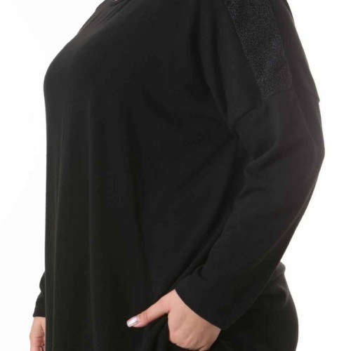 212528 TOPTAN SİYAH BLUZ toptan bayan giyim