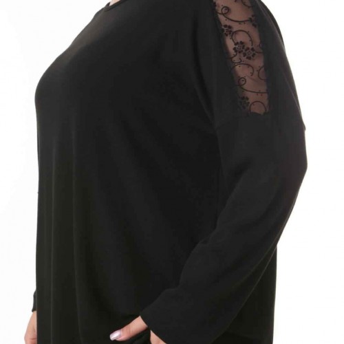 212530 TOPTAN SİYAH BLUZ toptan bayan giyim