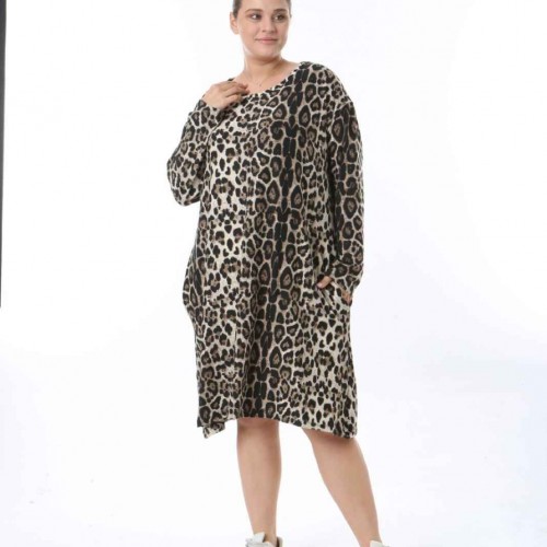 212539 TOPTAN DESENLİ ELBİSE toptan bayan giyim