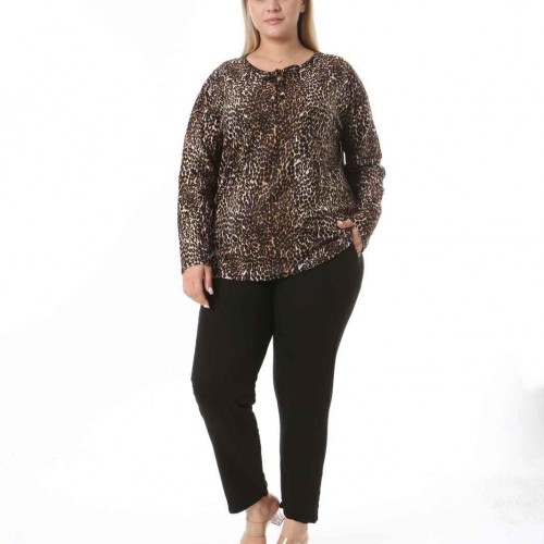 212554 TOPTAN DESENLİ BLUZ toptan bayan giyim