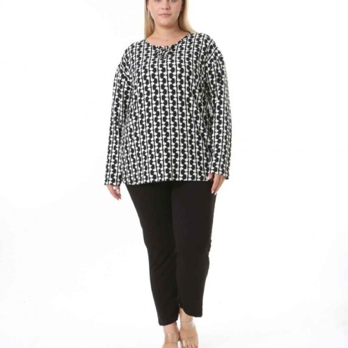 212560 TOPTAN DESENLİ BLUZ toptan bayan giyim