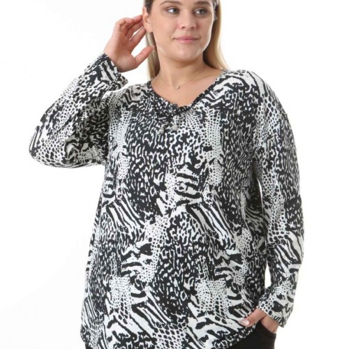 212562 TOPTAN DESENLİ BLUZ toptan bayan giyim