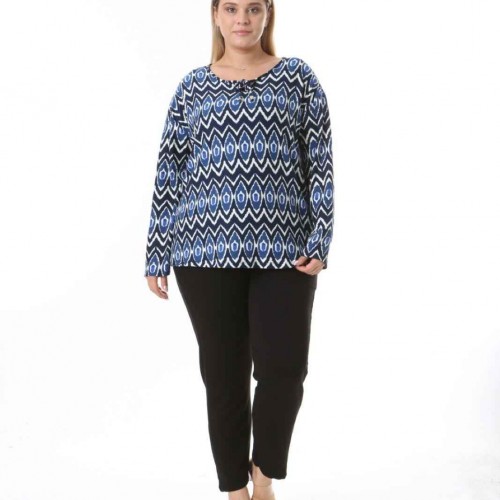 212563 TOPTAN DESENLİ BLUZ toptan bayan giyim