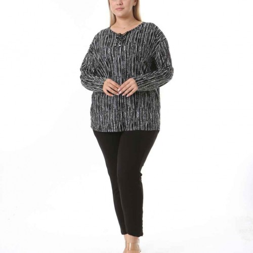 212564 TOPTAN DESENLİ BLUZ toptan bayan giyim