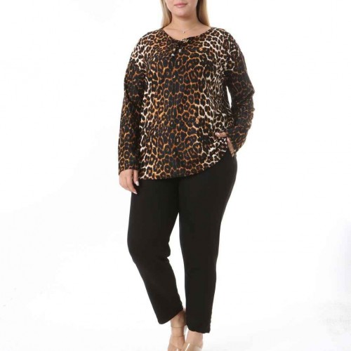 212566 TOPTAN DESENLİ BLUZ toptan bayan giyim