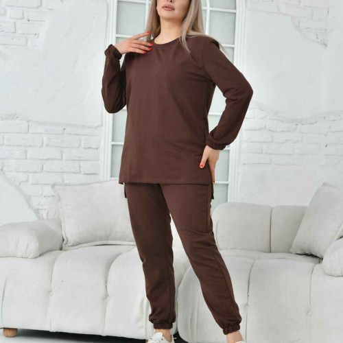 212588 TOPTAN KAHVE EŞOFMAN TAKIM 212588 TOPTAN KAHVE EŞOFMAN TAKIM toptan bayan giyim