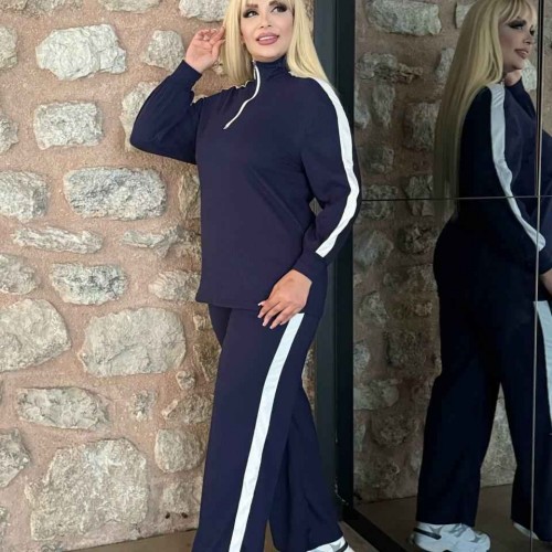 212608 TOPTAN LACİVERT EŞOFMAN TAKIM toptan bayan giyim