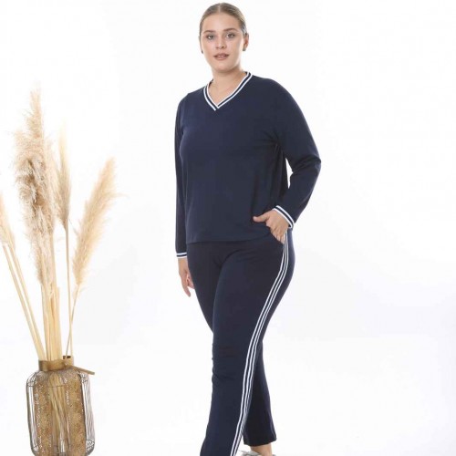 212609 TOPTAN LACİVERT EŞOFMAN TAKIM toptan bayan giyim