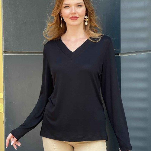 212615 TOPTAN SİYAH BLUZ 212615 TOPTAN SİYAH BLUZ toptan bayan giyim