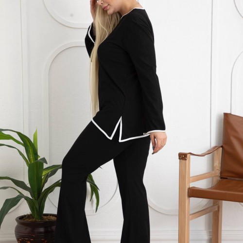 212644 TOPTAN SİYAH PANTOLON TAKIM 212644 TOPTAN SİYAH PANTOLON TAKIM toptan bayan giyim