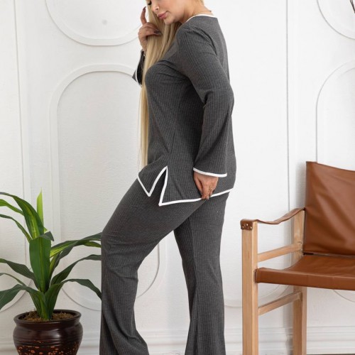 212646 TOPTAN GRİ PANTOLON TAKIM toptan bayan giyim