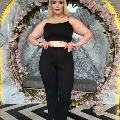 212656 TOPTAN SİYAH PANTOLON toptan bayan giyim