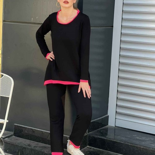 212669 TOPTAN SİYAH EŞOFMAN TAKIM toptan bayan giyim