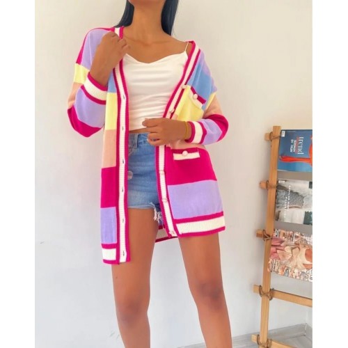 213044 striped CARDIGAN