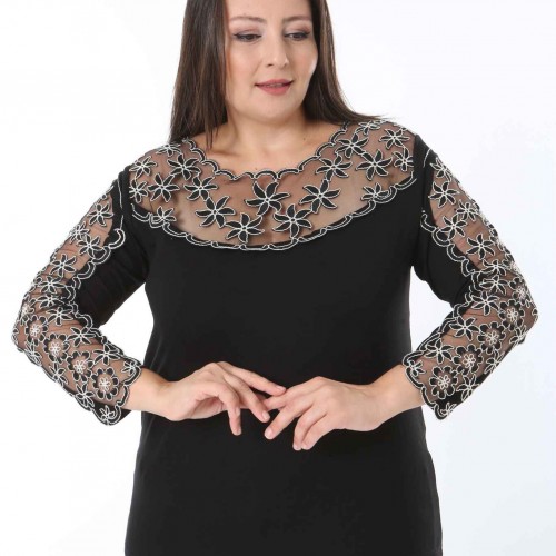 213231 TOPTAN SİYAH BLUZ toptan bayan giyim