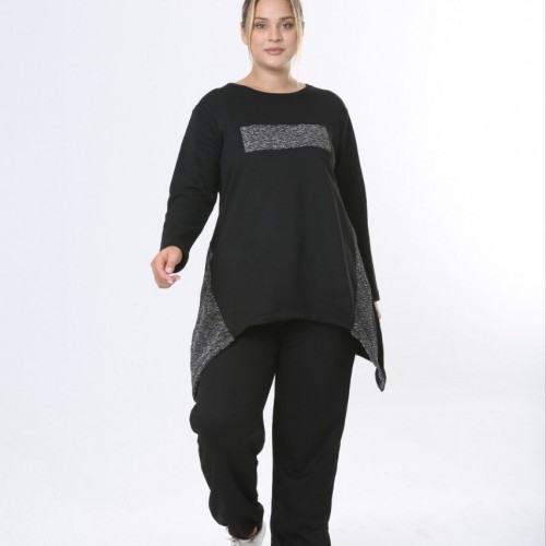 213276 TOPTAN SİYAH EŞOFMAN TAKIM toptan bayan giyim