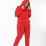 213277 TOPTAN KIRMIZI EŞOFMAN TAKIM toptan bayan giyim