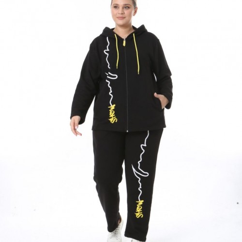 213315 TOPTAN SİYAH EŞOFMAN TAKIM toptan bayan giyim