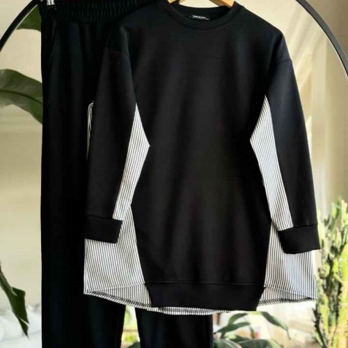 213335 TOPTAN SİYAH EŞOFMAN TAKIM toptan bayan giyim