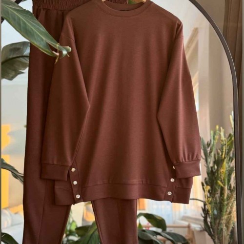 213341 TOPTAN KAHVE EŞOFMAN TAKIM 213341 TOPTAN KAHVE EŞOFMAN TAKIM toptan bayan giyim