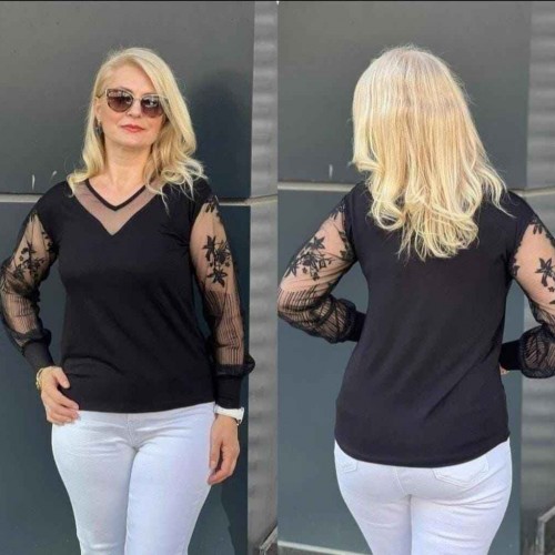 213370 TOPTAN SİYAH BLUZ 213370 TOPTAN SİYAH BLUZ toptan bayan giyim