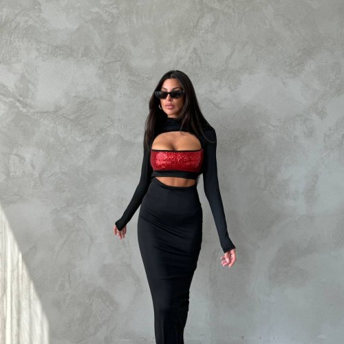 213832 TOPTAN SİYAH ABİYE toptan bayan giyim