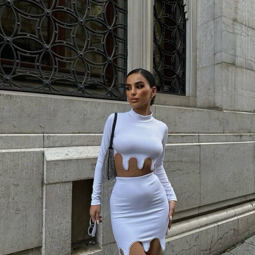 213838 TOPTAN BEYAZ ETEK TAKIM toptan bayan giyim