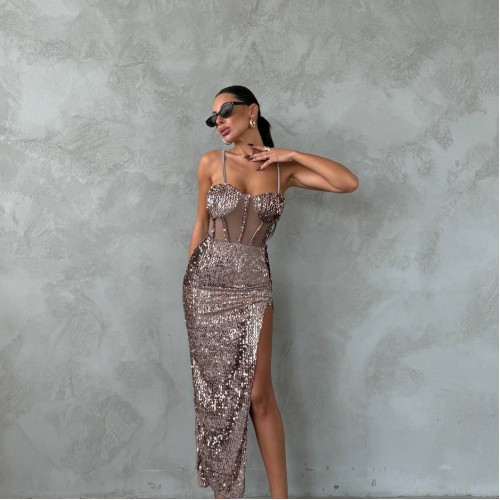 213855 TOPTAN VİZON ABİYE toptan bayan giyim