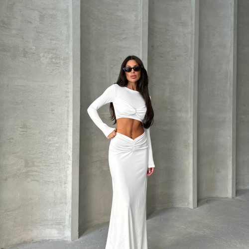 213878 TOPTAN BEYAZ ETEK TAKIM toptan bayan giyim