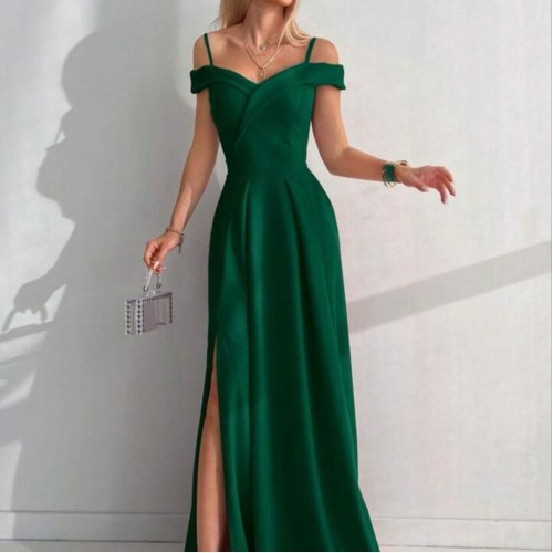 213964 TOPTAN ZÜMRÜT YEŞİL ABİYE toptan bayan giyim