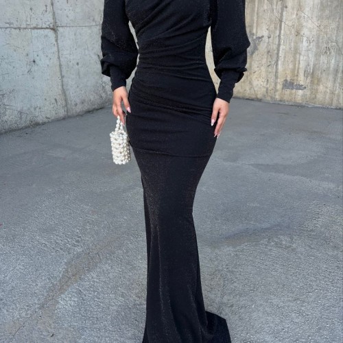 214031 TOPTAN SİYAH ABİYE toptan bayan giyim