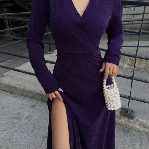 214049 TOPTAN MOR ABİYE toptan bayan giyim