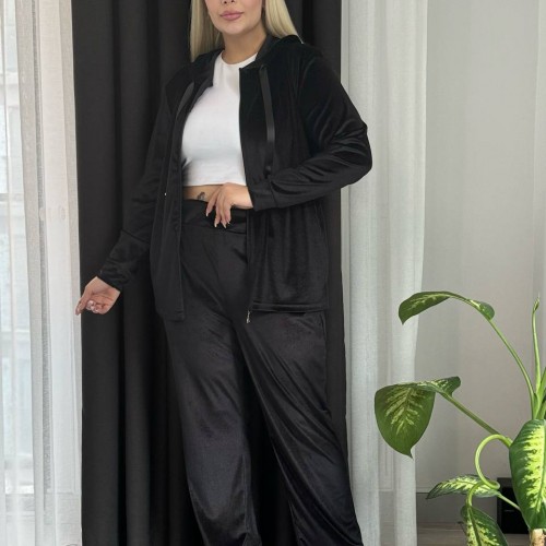 214328 TOPTAN SİYAH EŞOFMAN TAKIM toptan bayan giyim