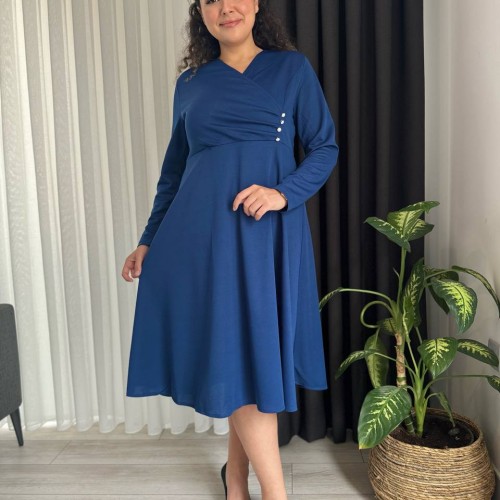 214346 TOPTAN MAVİ ELBİSE 214346 TOPTAN MAVİ ELBİSE toptan bayan giyim