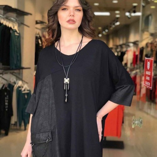 214355 TOPTAN SİYAH BLUZ toptan bayan giyim