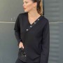 214356 TOPTAN SİYAH BLUZ toptan bayan giyim