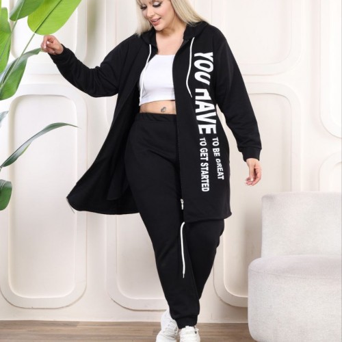 214375 TOPTAN SİYAH EŞOFMAN TAKIM toptan bayan giyim