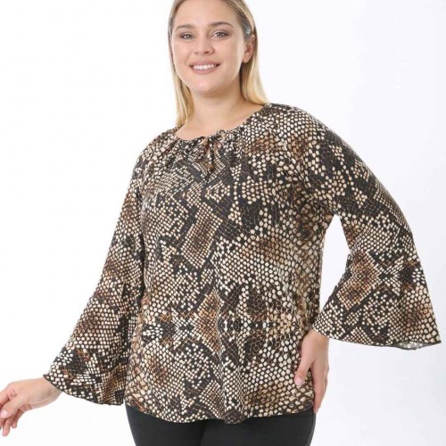 214401 TOPTAN DESENLİ BLUZ toptan bayan giyim