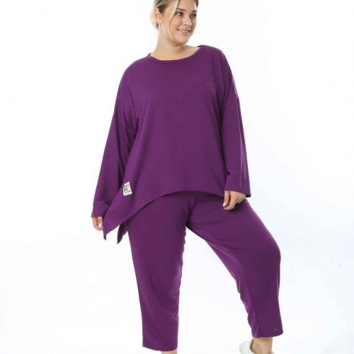 214414 TOPTAN MOR EŞOFMAN TAKIM toptan bayan giyim