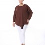 214423 TOPTAN KAHVE BLUZ toptan bayan giyim