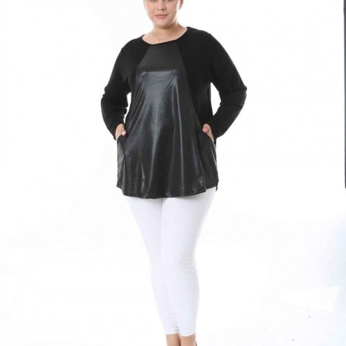 214424 TOPTAN SİYAH BLUZ toptan bayan giyim