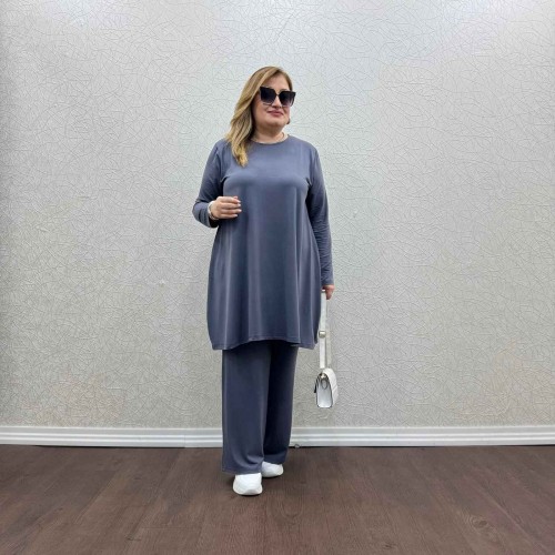 214441 TOPTAN GRİ PANTOLON TAKIM toptan bayan giyim