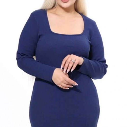 214481 TOPTAN LACİVERT ELBİSE toptan bayan giyim