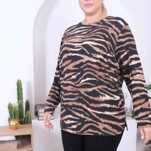 214487 TOPTAN DESENLİ BLUZ toptan bayan giyim