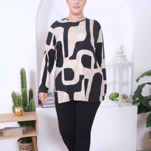 214488 TOPTAN DESENLİ BLUZ toptan bayan giyim